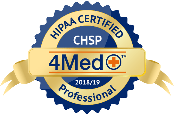 Compliance certification for HIPAA 4med+ CHSP