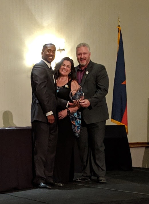 Greg and Chris Durnan, owners of AcaciaIT with MaRico Tippet of the Greater Vail Chamber of Commerce - Small Business of the Year Award 2019